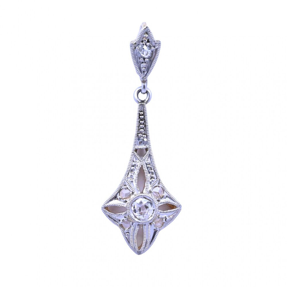 Colgante oro 18k antiguo con brillantes y diamantes. Colgante oro 18k antiguo con brillantes y diamantes.