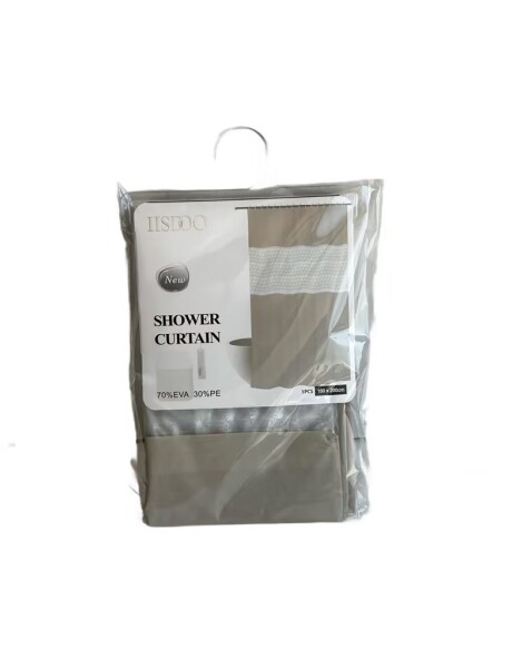 CORTINA DE BAÑO C/VISOR C/GANCHOS 180x200CM BEIGE CORTINA DE BAÑO C/VISOR C/GANCHOS 180x200CM BEIGE