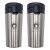 Pack X2 Vaso Taza Térmico Botella 380ml Abre Facil Cafe Te Color Variante Plateado