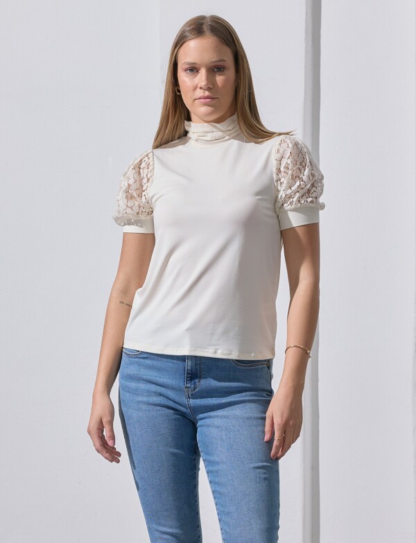Blusa Cuello Alto CRUDO