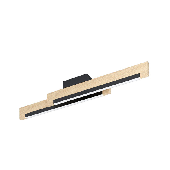 Aplique techo LED negro/madera cálida 20W CAMACHO EG0865