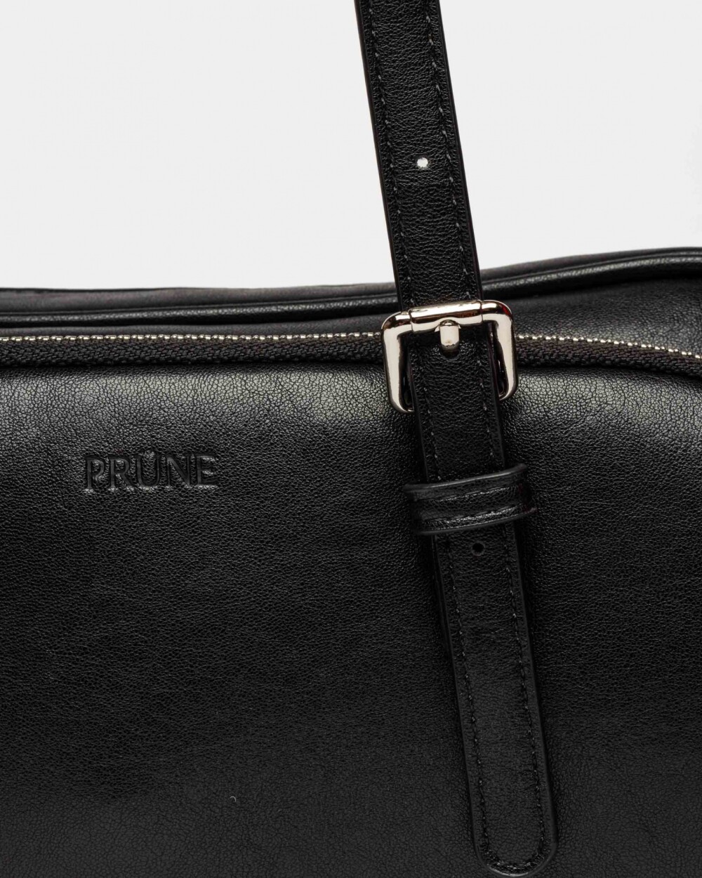 Cartera al hombro Lagoon en efecto cuero liso Negro