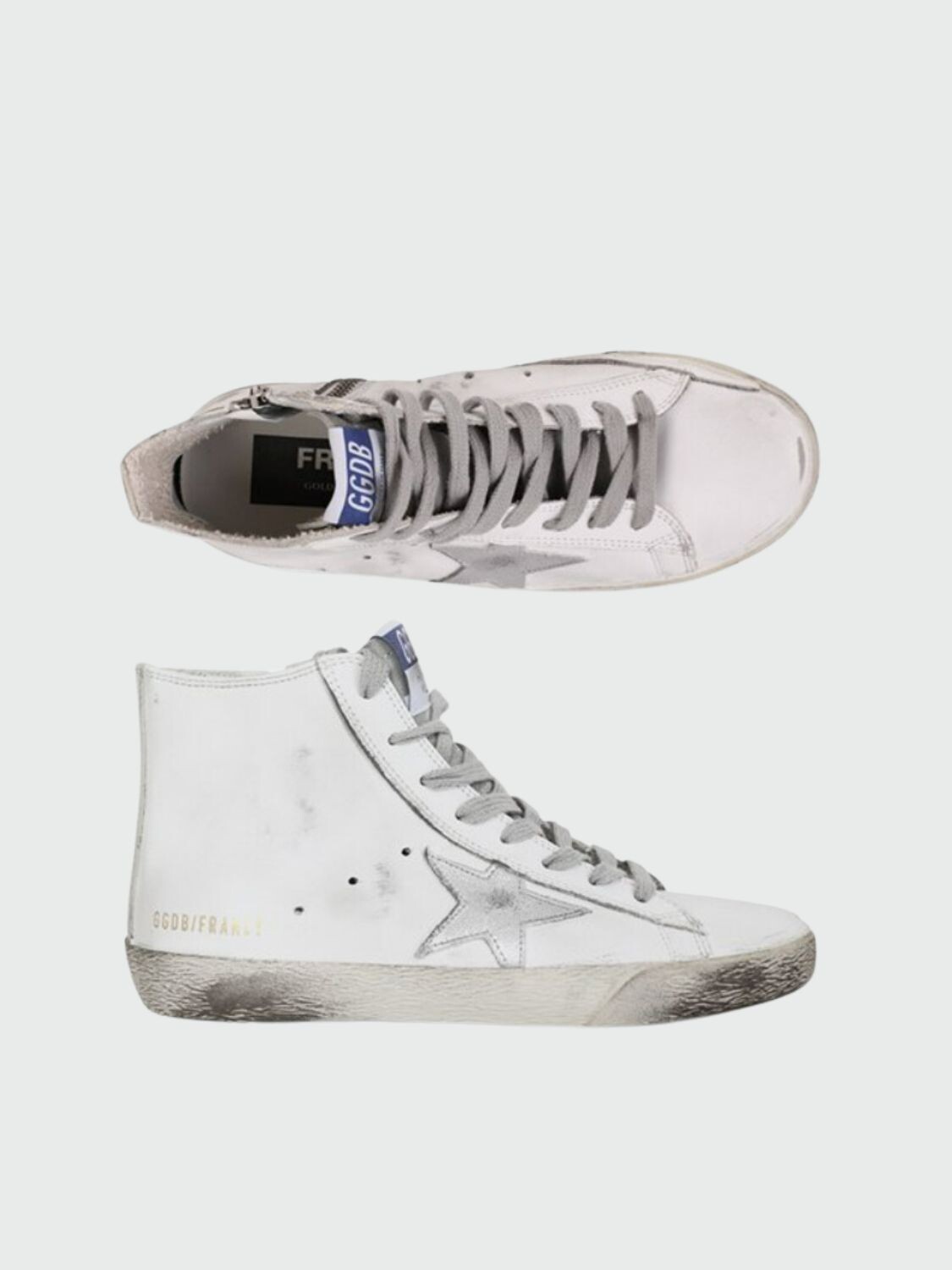 Golden Goose-Botines de cuero, Francy Classic Blanco