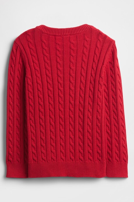 Buzo De Algodón Cable Toddler Niño Modern Red