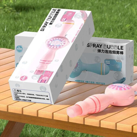 Máquina de burbujas infantil con accesorios recargable Rosado