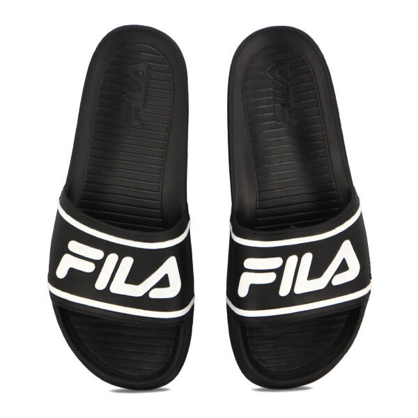 Fila Sleek Slide St Blk/wht/blk Negro-blanco