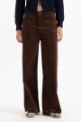 JEANS WIDE X CORD MARRON Marron