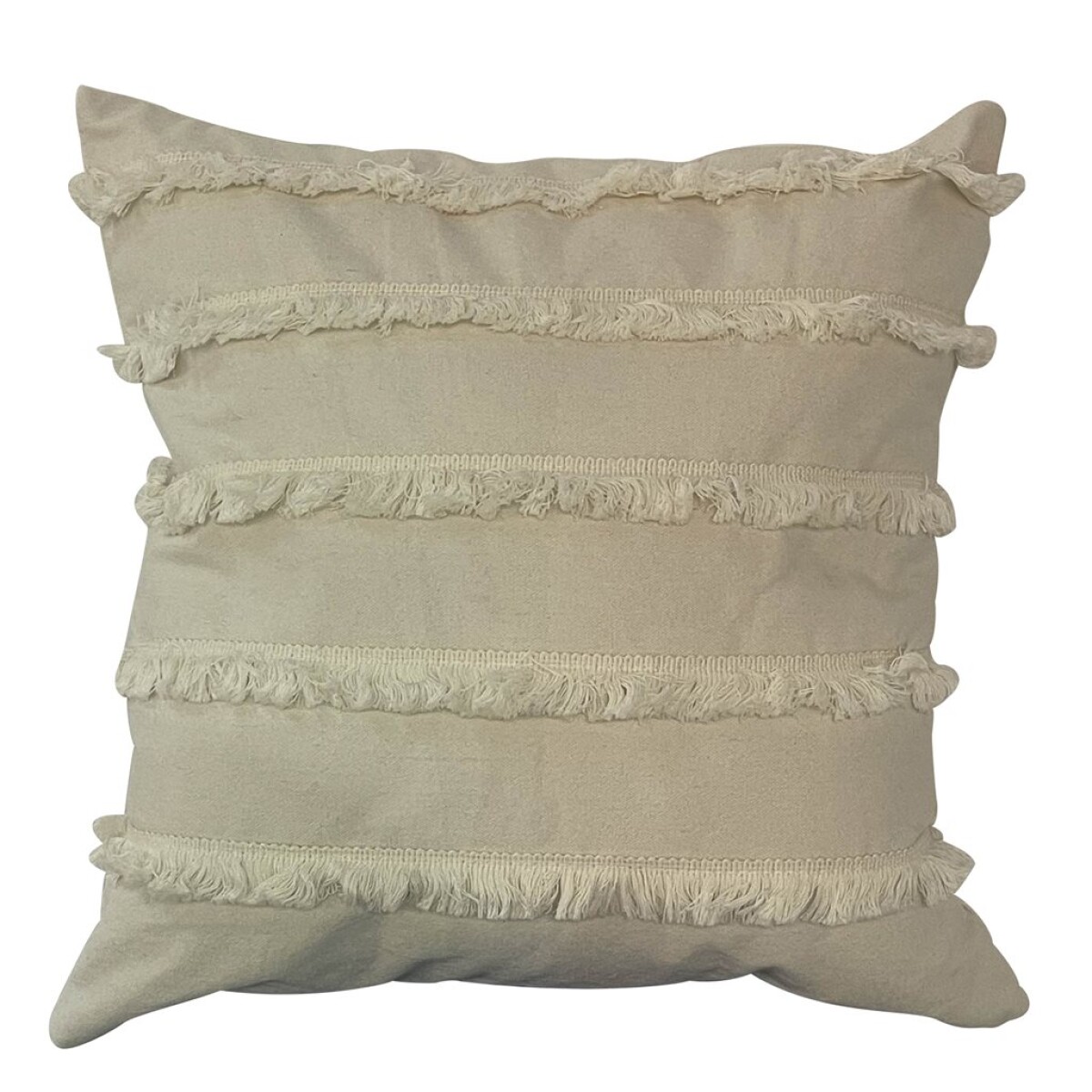 ALMOHADON 45x45CM FLECOS BLANCO/BEIGE 