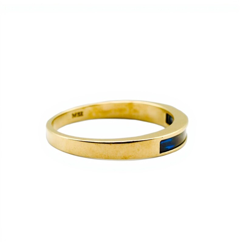 Anillo Sin Fin-Oro Bajo-Piedra Zafiro y Zirconia-AN8129 conpiedra
