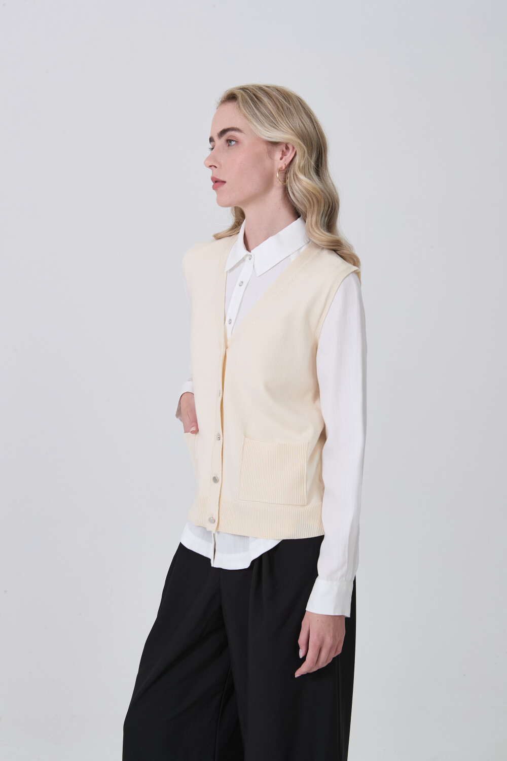 Chaleco Tebal Crudo / Natural