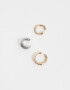 Bijou Cuff De metal Set De Earcuff De Metal Mixplating - Combinacion Bicolor