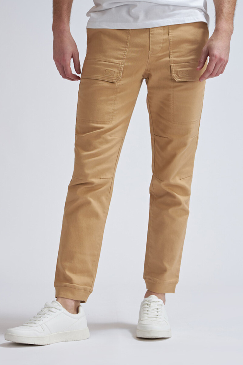 Pantalón cargo jogger de algodón Maiz Claro