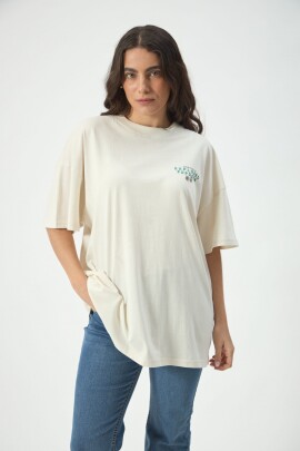 REMERA OVERSIZE POPCORN CRUDO