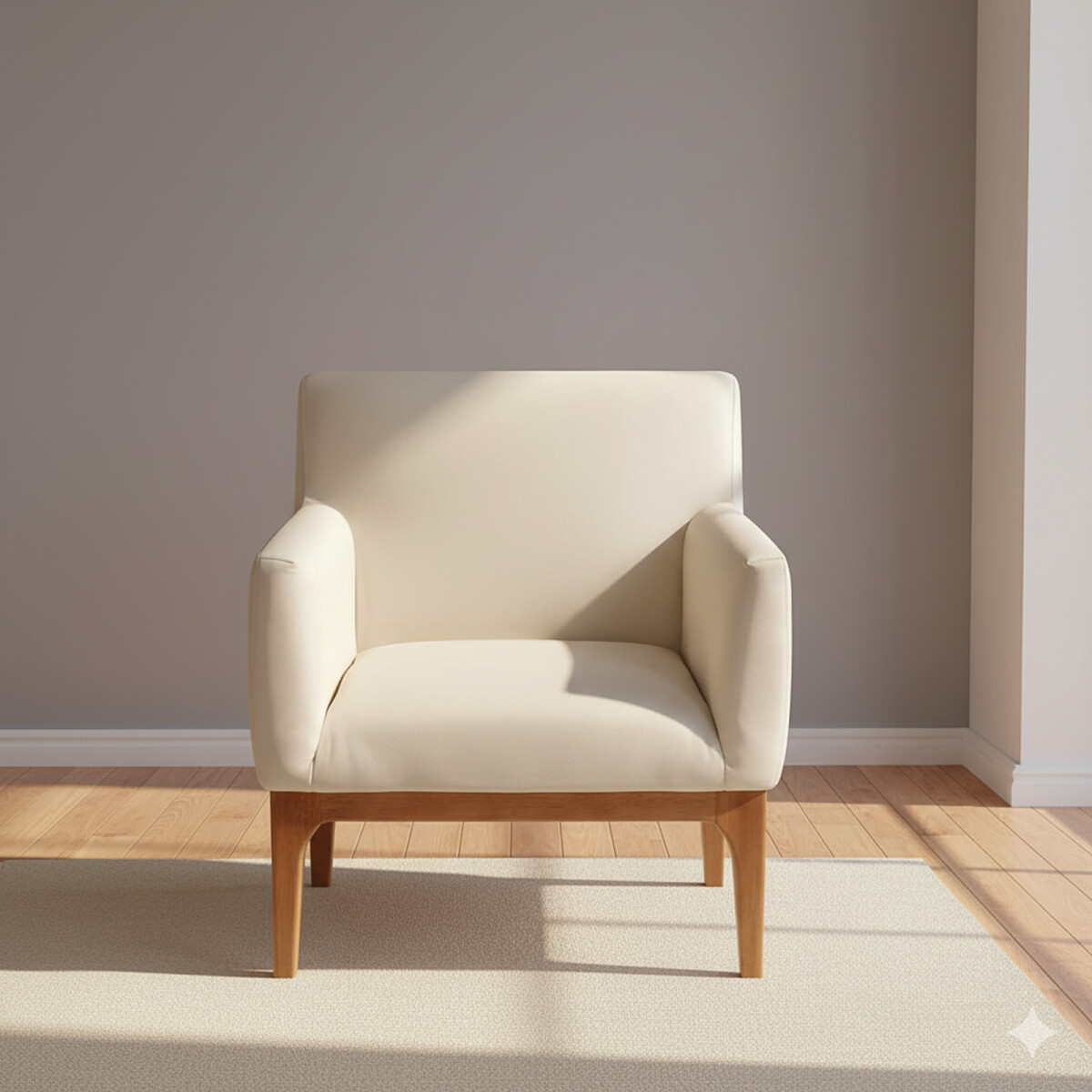 BUTACA - CUERO-Y-MADERA NATURAL-BEIGE TUCSON ARENA 