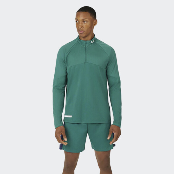 Remera Castore Performance Zip 1/4 Verde