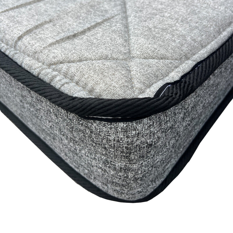 Conjunto de Sommier con Box Baúl 2 plazas capitoneado Gris Conjunto De Sommier Con Box Baúl 2 Plazas Capitoneado Gris