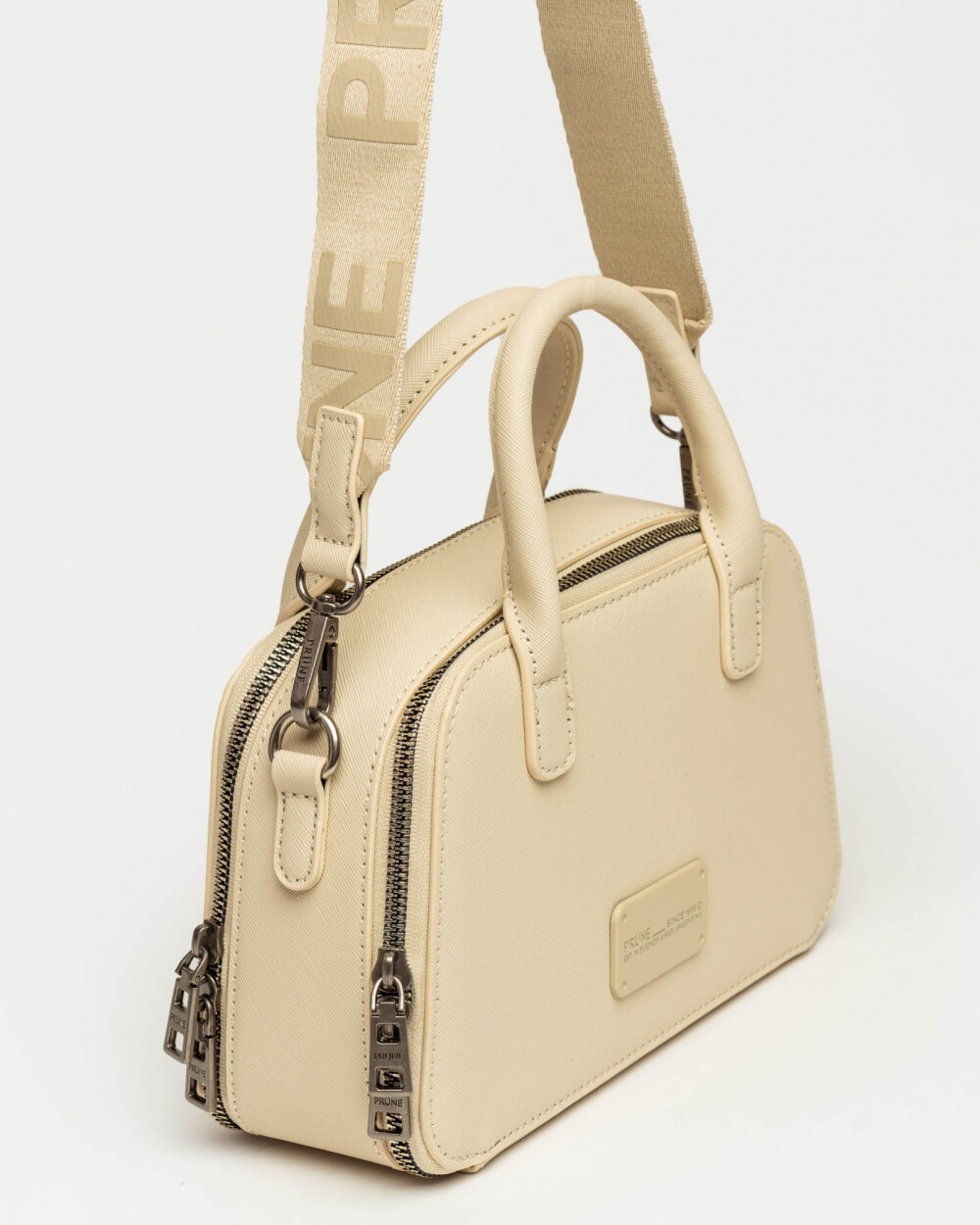 Cartera de mano New Penny en efecto cuero zaffiano Natural