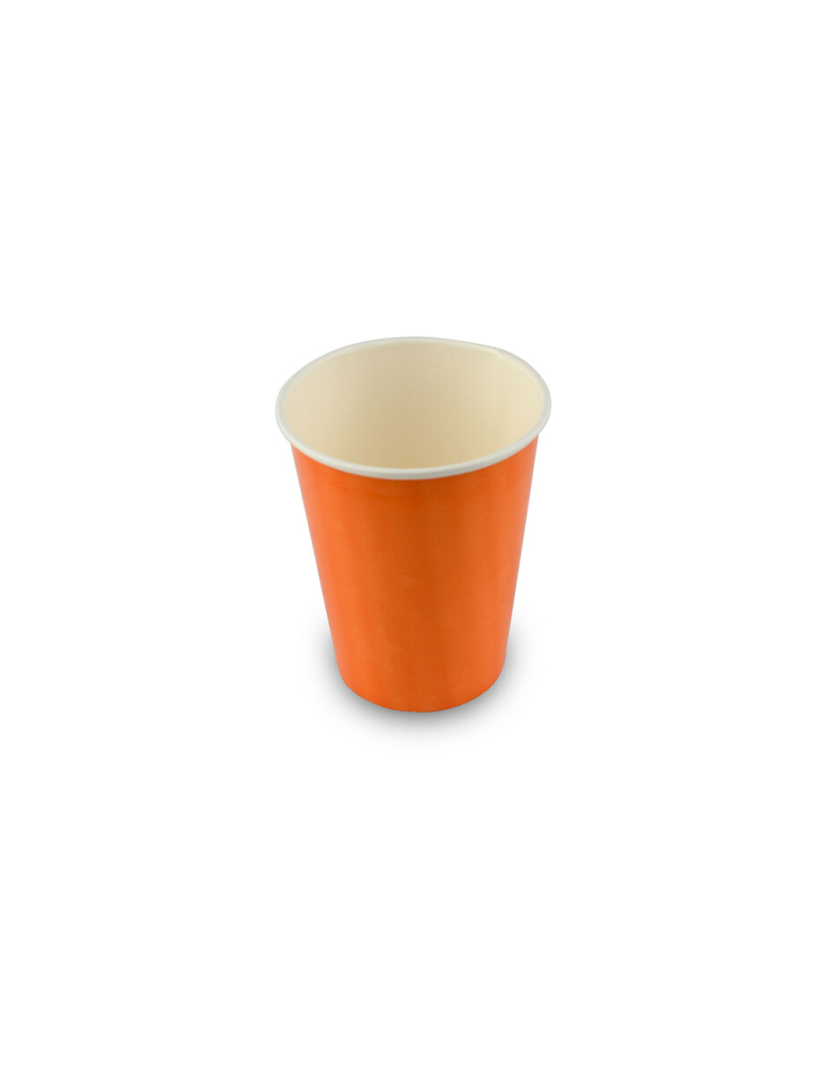 VASO POLIPAPEL 8 OZ - NARANJA 