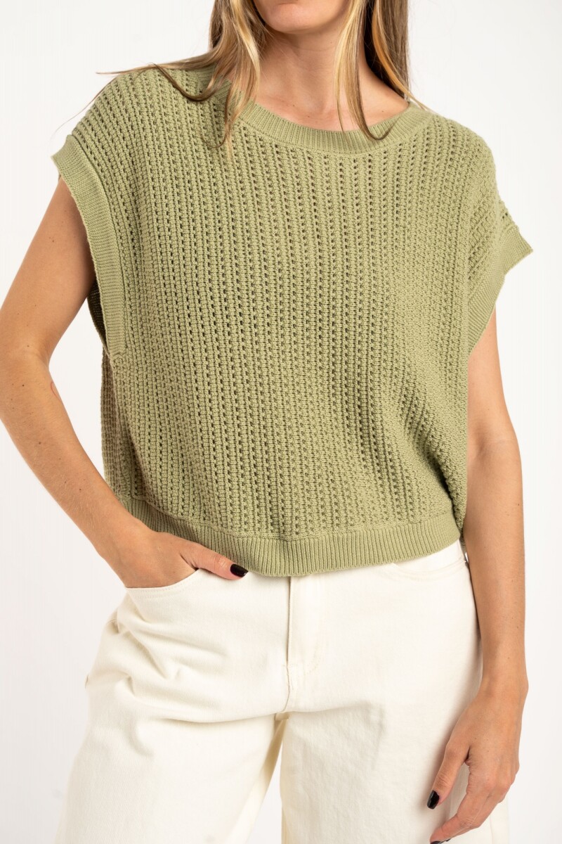 Chaleco Lurex - Pistacho 
