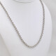Cadena Oro 18 K blanco , Eslabón Rolo Cadena Oro 18 K blanco , Eslabón Rolo