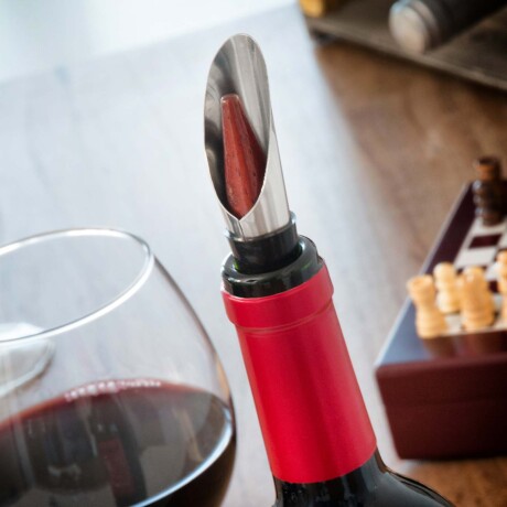 SET ACCESORIOS VINO ACERO-INOXIDABLE-Y-MADERA MARRON V0100602