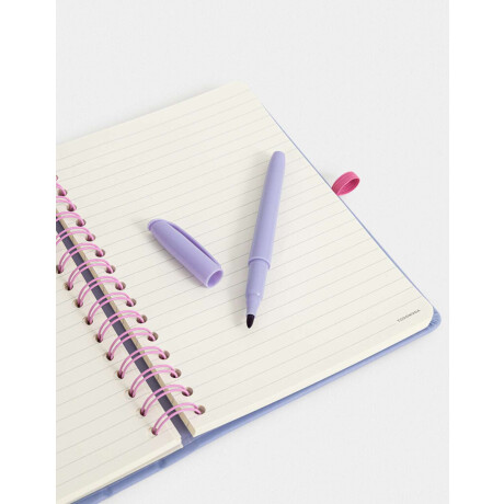 Set De Cuaderno Y Lapicera Borrable Violeta Lila