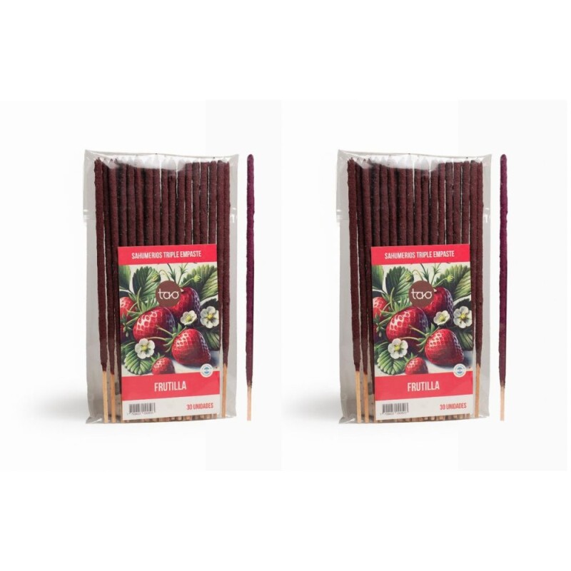 INCIENSO TAO TRIPLE EMPASTE SAGRADA MADRE - 2 PACK X30 Frutilla
