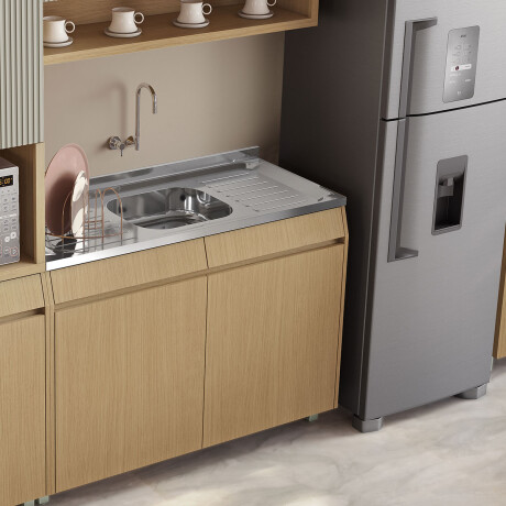Bajo Mesada 80 cm 2 Puertas sin Tapa – Línea Simone Mendes GAMAS DE BEIGE