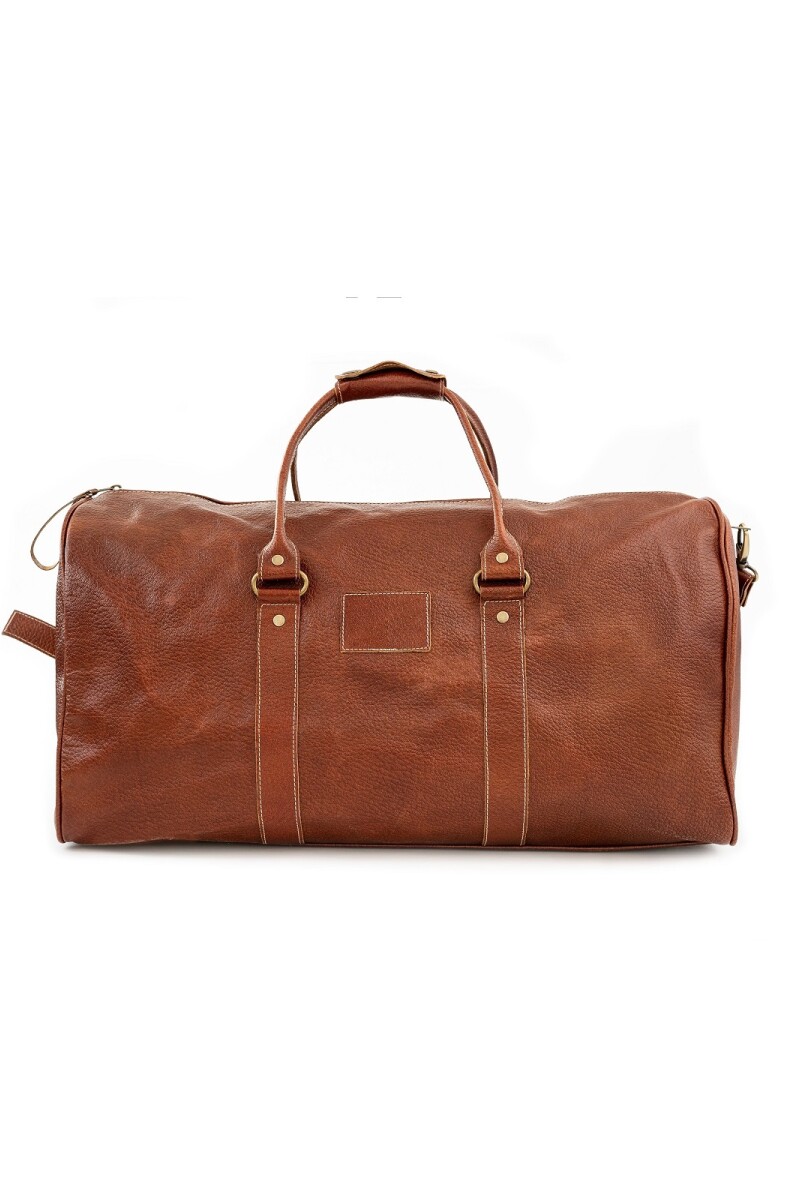 Bolso de viaje en cuero grande Marrón claro