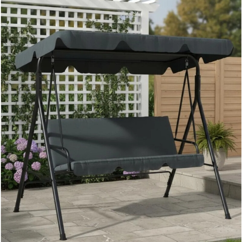 Hamaca Silla De Columpio Para Porche Para 3 Personas Azul