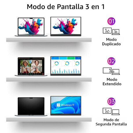 Monitor Portable Yxk PM1562 15,6'' 1080P Soporte Integrado 001