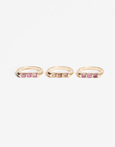 Sets Anillos Strass Set De Anillos Strass - Dorado
