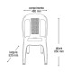 Set x4 Silla Bistró sin apoya brazos NEGRO