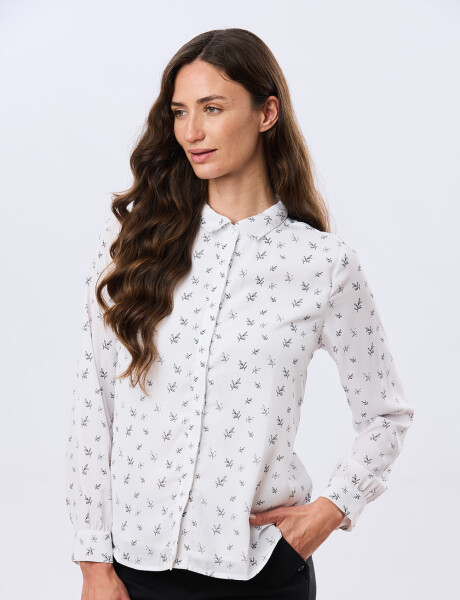BLUSA ESTAMPADA Hojas Negra