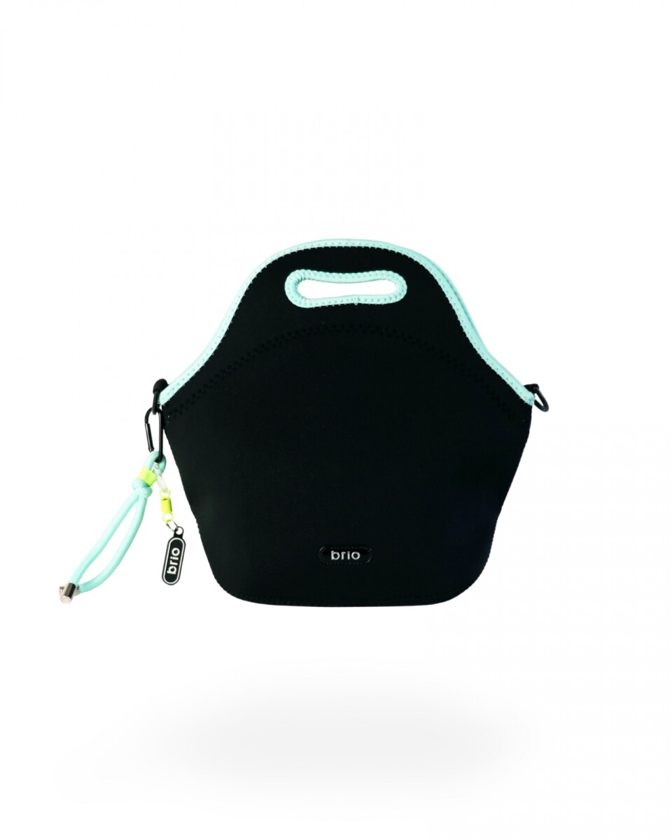 Lunchera neopreno brio Zaz - Negro y turquesa 