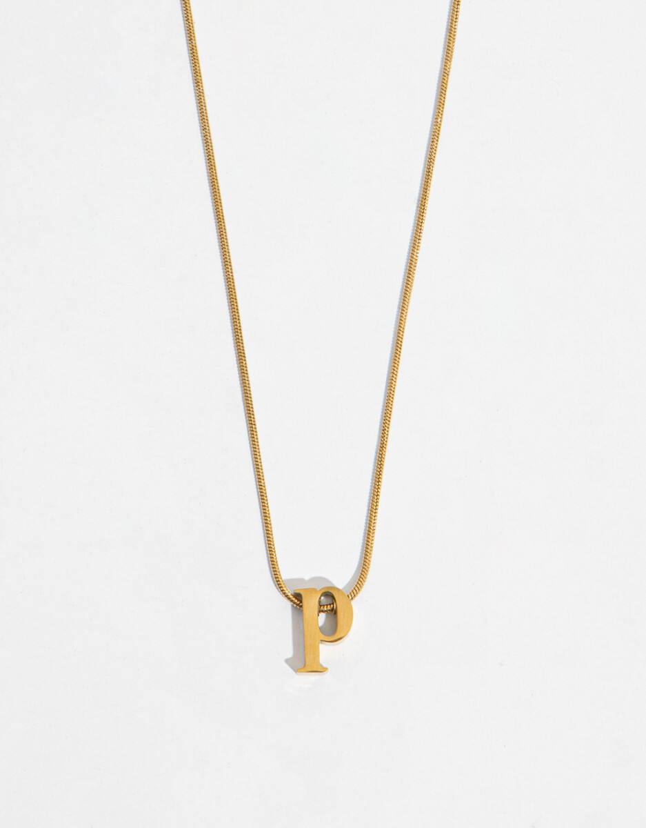 Cadena De Acero Con Inicial P 