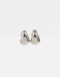 Aros Pasantes Metal Aros De Gota - Plateado Rodio