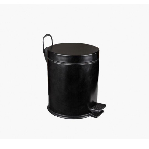 PAPELERA NEGRO MATE METAL 8 LTS 21 DIAMETRO 35 ALTO COLOR NEGRO