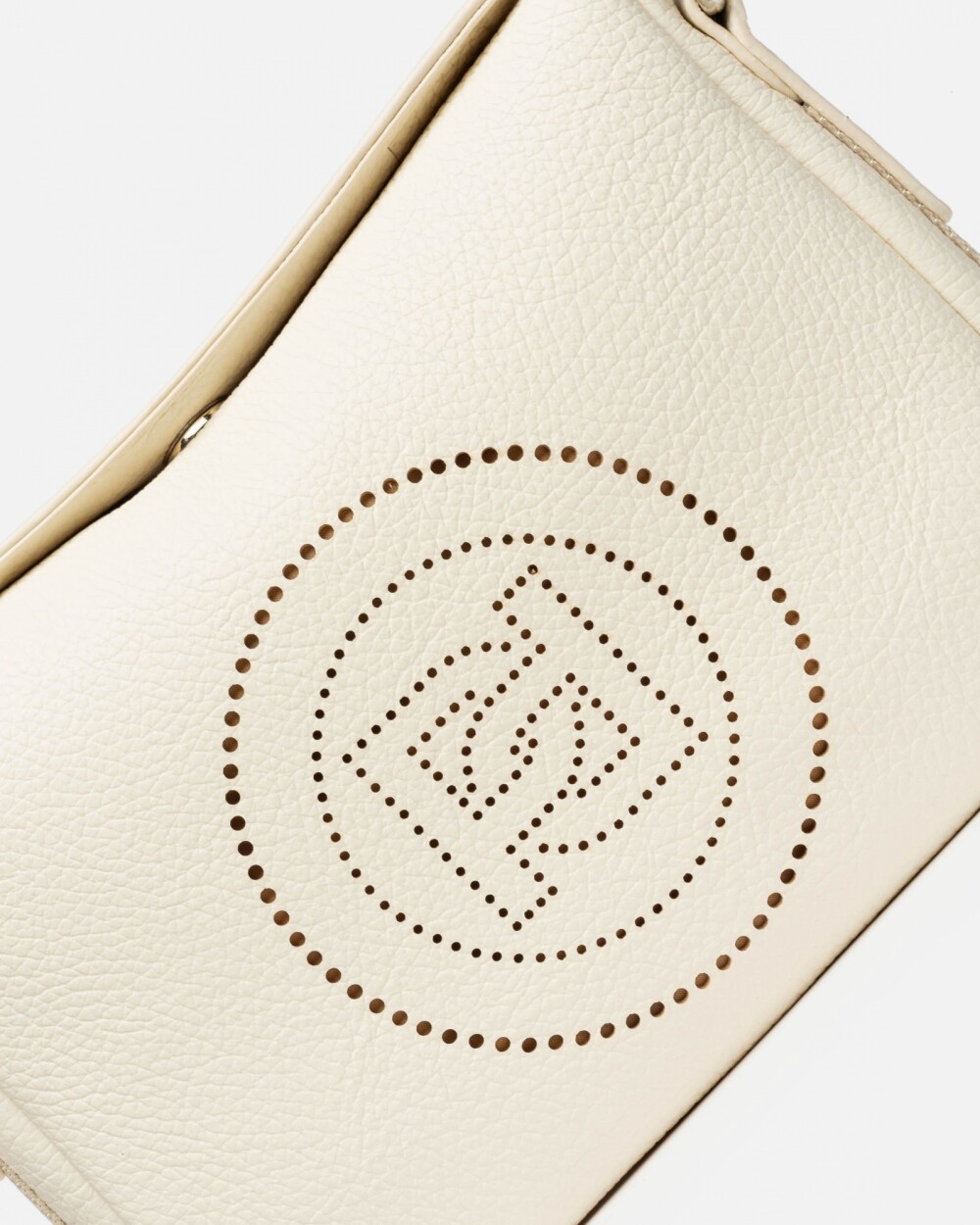 Bandolera Key en efecto cuero graneado Natural