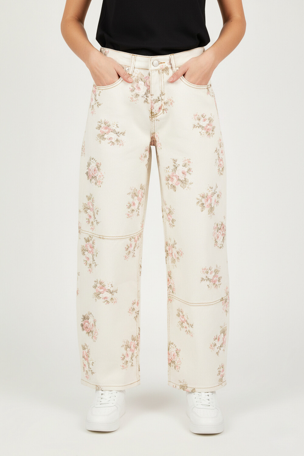 Pantalon Florial Estampado 1
