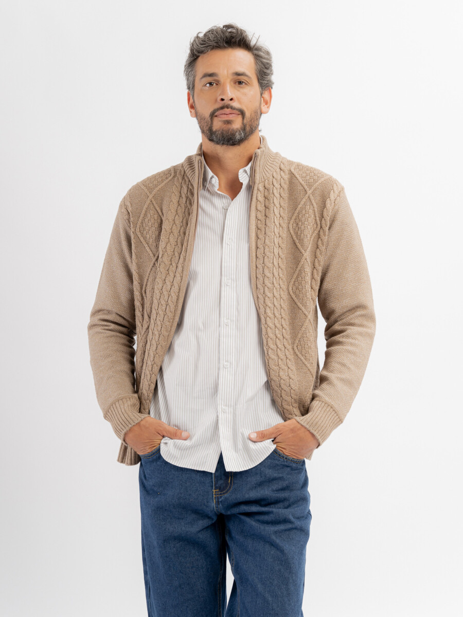 Campera tejida Ombu - beige 