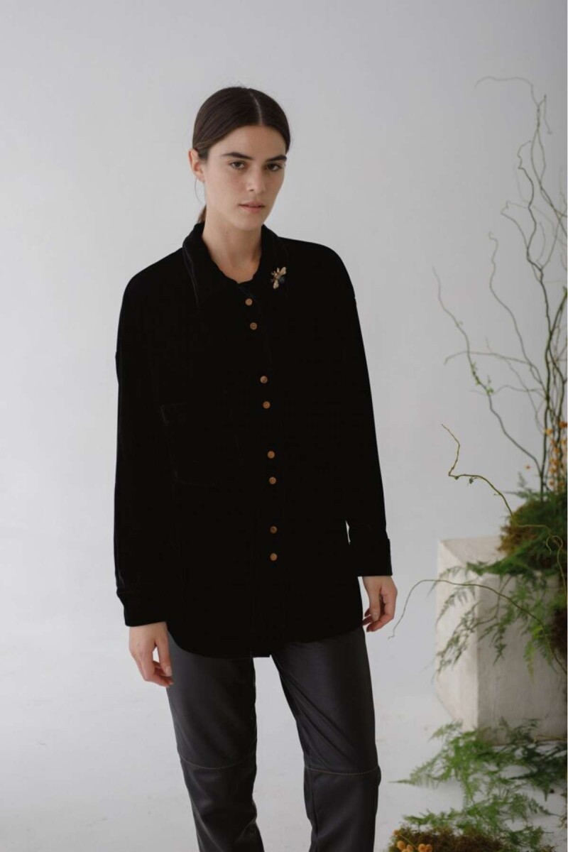 Camisa Bimba Velvet - Negro 