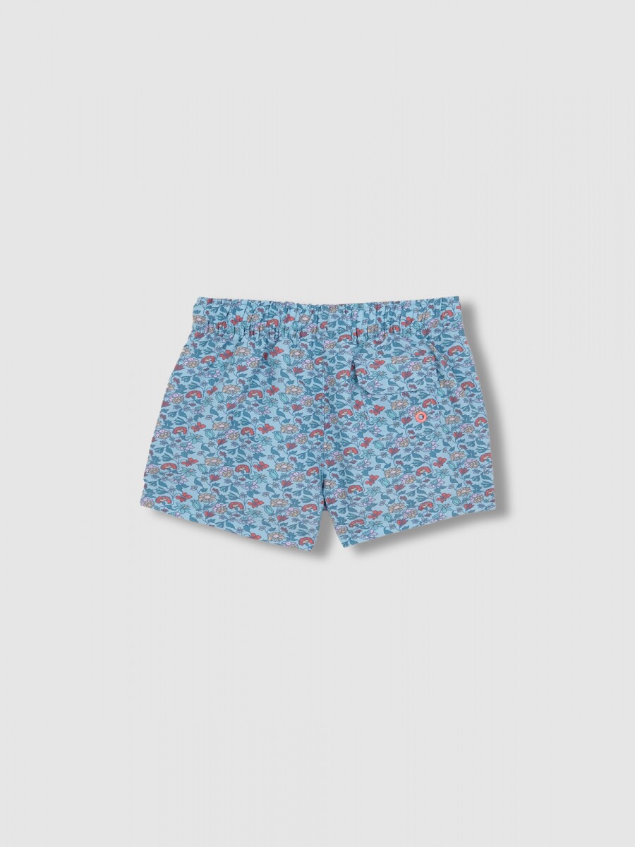 Bañador Estampado Floral Gris