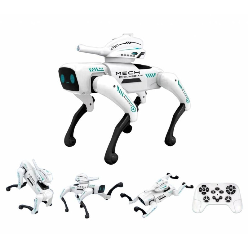 Perro robot inteligente Mech Guardian: mascota RC programable con IA y función de disparo Perro robot inteligente Mech Guardian: mascota RC programable con IA y función de disparo