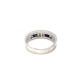 Anillo En Oro Blanco Con Brillantes Y Zafiros Anillo En Oro Blanco Con Brillantes Y Zafiros