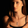 Colgante con cadena Jacinta de plata 925 con brillantes Colgante con cadena Jacinta de plata 925 con brillantes