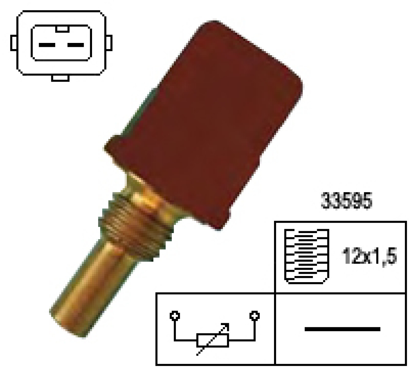 BULBO INTERRUPTOR - TEMP 214-416 12X1.5 F-MARRON INYECCION-TATA INDIGO FAE 