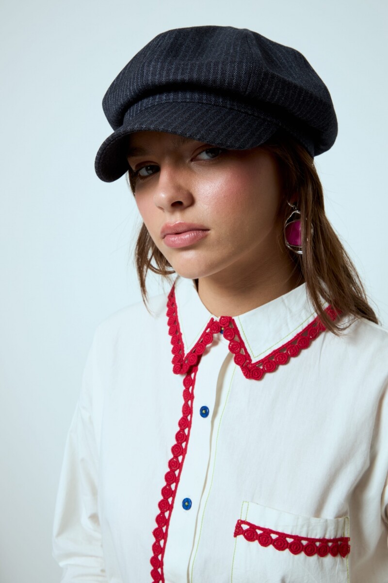 Boina cap franjas azul