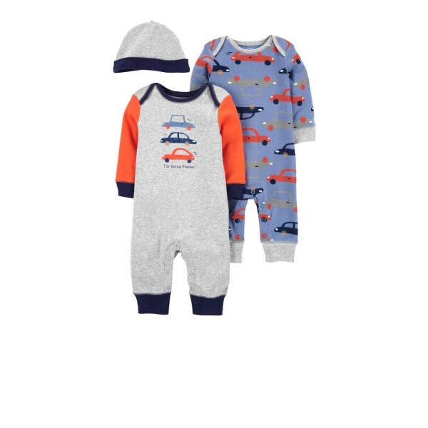 Enteritos Carters x2 con Gorro Autos RN Enteritos Carters x2 con Gorro Autos RN