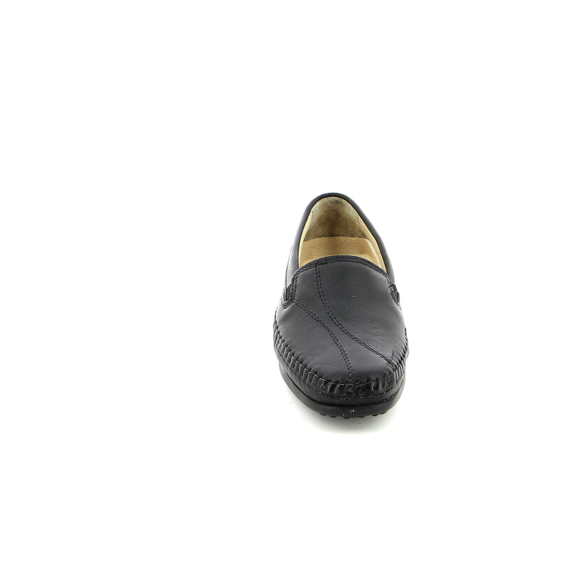 Mocasines Country de Mujer Elasticos Costura Napa Suela Negro